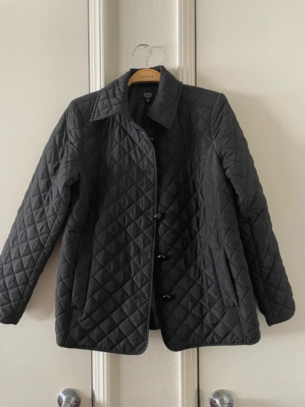 Jones New York Quilted Button Front Jacket